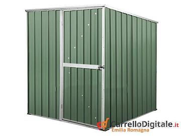 Casetta da giardino lamiera 175x185cm 2,92mq verde