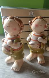 Set 2 Statuine Bomboniera in Porcellana Thun 