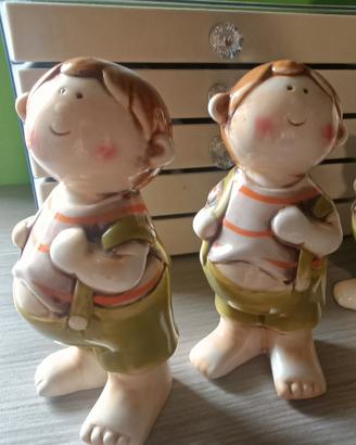 Set 2 Statuine Bomboniera in Porcellana Thun 
