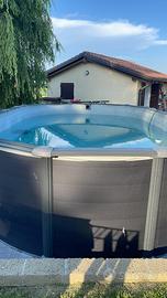 Piscina fuori terra Gre graffite ovale 730x375x132