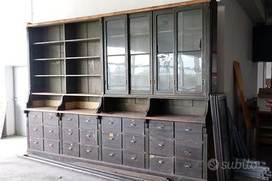 VECCHIA CASSETTIERA LIBRERIA 4M FARMACIA