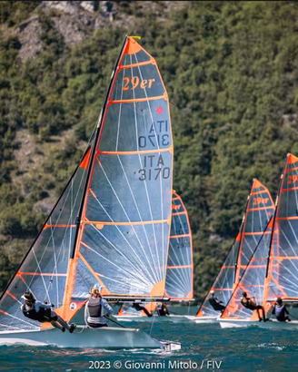 29er pronto per regata Lago d'Iseo