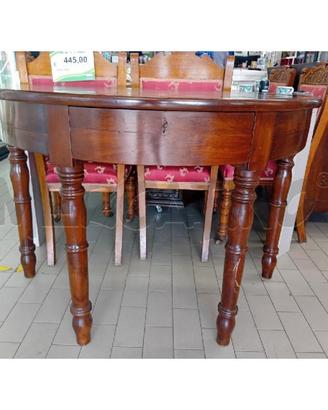 TAVOLINO LEGNO SEMI LUNA