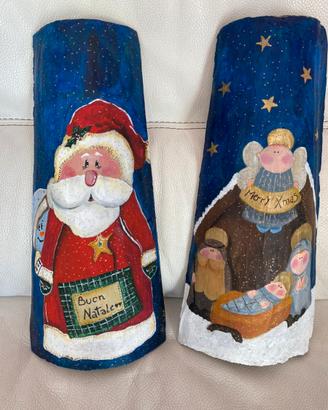Coppi tegole  natalizie dipinte a mano