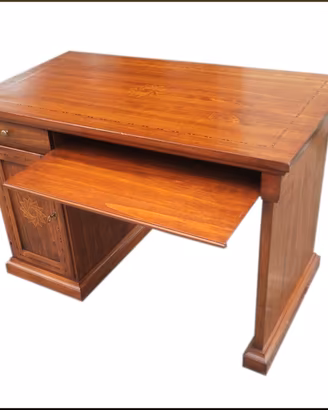 Scrivania classica con pianetto estraibile
