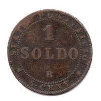 ITALIA Stato Pontificio 1867 - 1 soldo #WSA