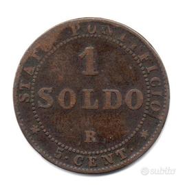 ITALIA Stato Pontificio 1867 - 1 soldo #WSA