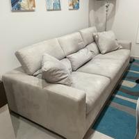 Divano 3 posti grigio perla