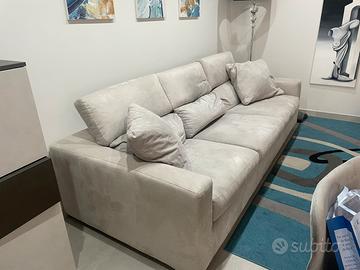 Divano 3 posti grigio perla