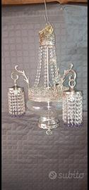 Lampadario in cristalli molati  a mano