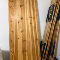 2 Tavoli e 4 panche in legno