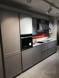 Cucina Snaidero Frame  laccata platino top marmo