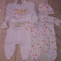 BLUKIDS 2 tutine nascita+cappello+borsa 1 mese