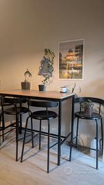 Tavolo alto Tommaryd IKEA + 4 sgabelli Yngvar