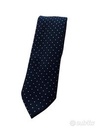 Cravatta Blu Navy in misto Seta