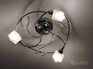 lampadario  3 luci da soffitto 