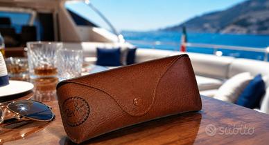 🕶️ Custodia Ray-Ban Originale Nuova Marrone Vinta