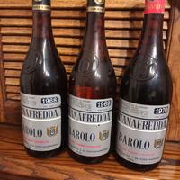 3 bottiglie fontanafredda barolo 1968/1969/1970