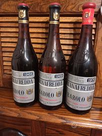3 bottiglie fontanafredda barolo 1968/1969/1970