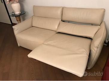 Divano reclinabile elettrico in pelle