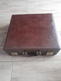 Valigia Vintage in Pelle Marrone – Formato Grande