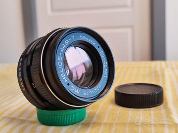 HELIOS 44M-7 58mm f2 obiettivo ZENIT lens URSS M42