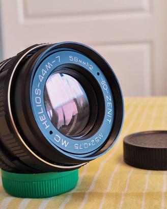 HELIOS 44M-7 58mm f2 obiettivo ZENIT lens URSS M42