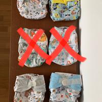 Set 4 pannolini lavabili Blümchen AIO e Pocket