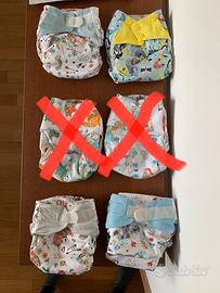 Set 4 pannolini lavabili Blümchen AIO e Pocket