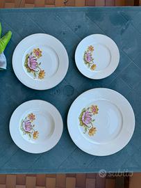 Servizio 6 pz Piatti Monopoli  - Vintage con Fiori