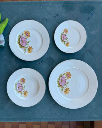 Servizio 6 pz Piatti Monopoli  - Vintage con Fiori