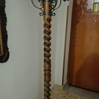 Appendiabiti in legno e ferro vintage anni 50