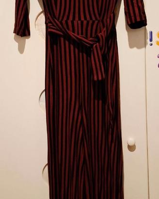 Tuta nero bordeaux bershka tg. XS