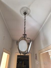 lampadari in metallo presumo ottone anni vintage 