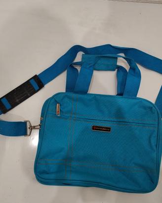 borsa azzurra pittarello 31x25 cm nuova
