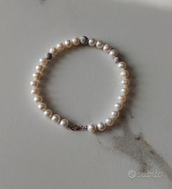 bracciale d'oro 18kt con perle