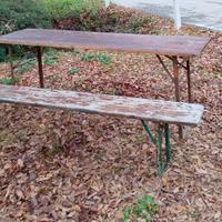 tavolo con 2 panche da giardino 
