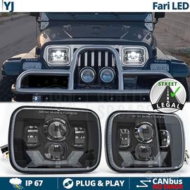 FARI Anteriori LED per Jeep Wrangler YJ OMOLOGATI
