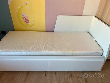 FLEKKE Letto divano/2 letti con doghe/2 cassetti
