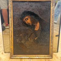Antico dipinto - Madonna Addolorata XIX secolo