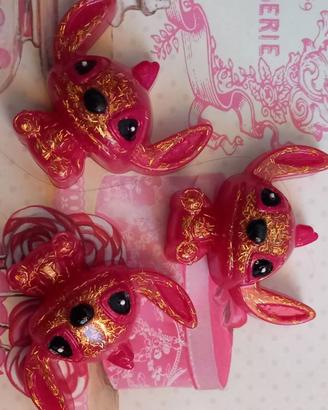 Stitch portachiavi in resina (rosso)