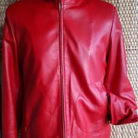 Giubbino donna vera pelle rossa 44/46