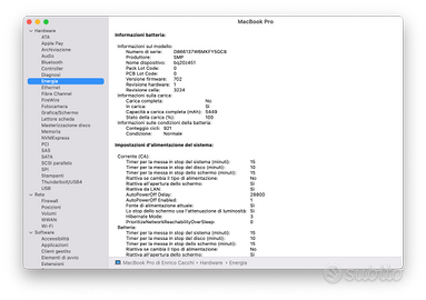 Macbook Pro retina 13” 256gb perfetto