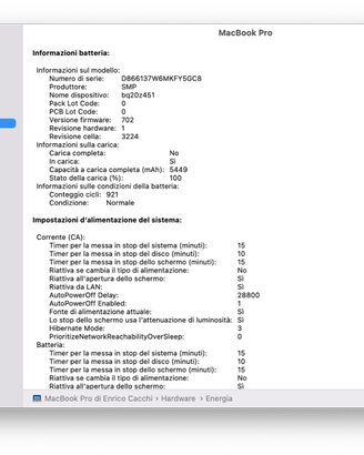 Macbook Pro retina 13” 256gb perfetto