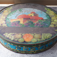 scatola in latta di cassata postale palermo antica