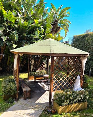 Gazebo ottagonale legno  massello 