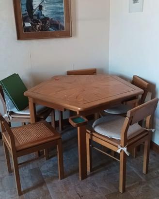 Tavolo da gioco reversibile +  sedie