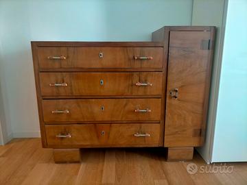 Cassettiera-comodini anni 60-70 legno