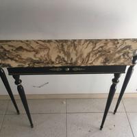 Consolle liberty ebanizzata con bronzi