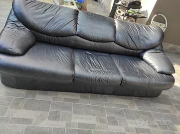 Divano in pelle vera , vintage